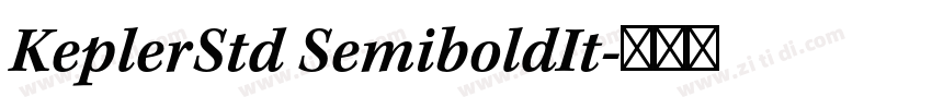 KeplerStd SemiboldIt字体转换